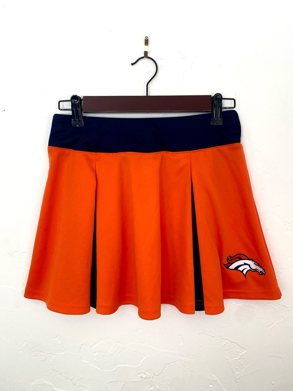 NFL Youth Medium Denver Broncos Orange Spirit Cheerleader Skirt Football Cheer
